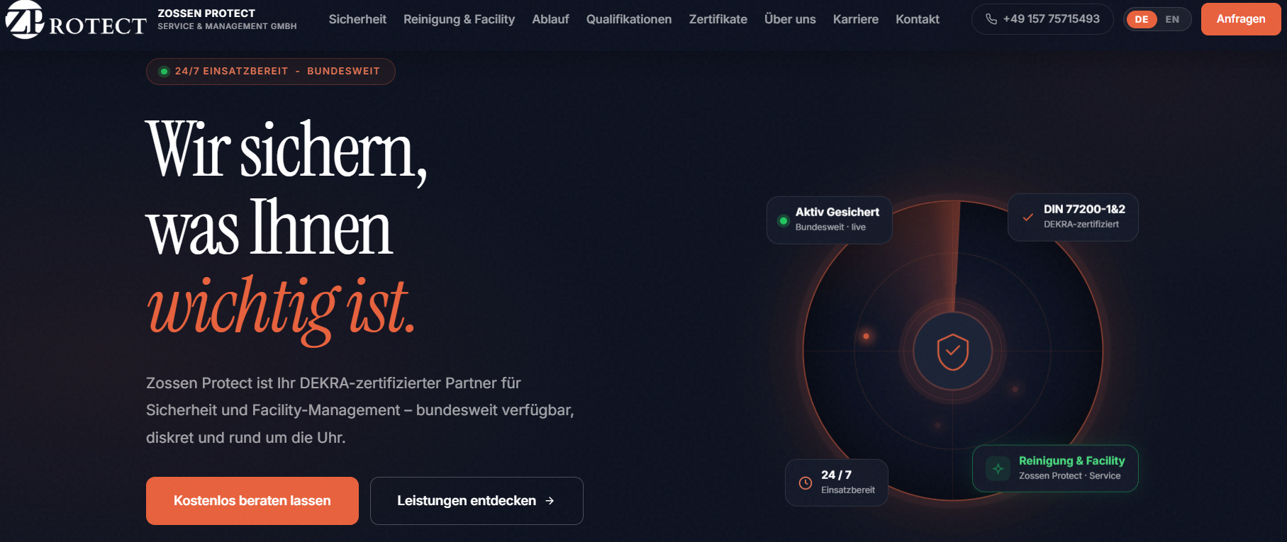 Vorschau von zossen-protect.de